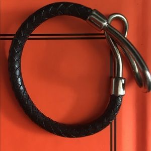 Hermès leather jumbo loop bracelet